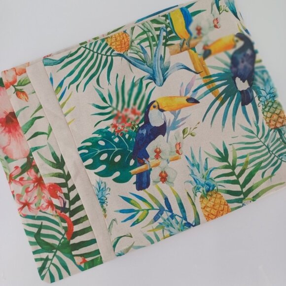 Decorative Tropical Design Throw Pillow Covers | Set of 4 | 18x18 | Linen Blend - Picture 7 of 8